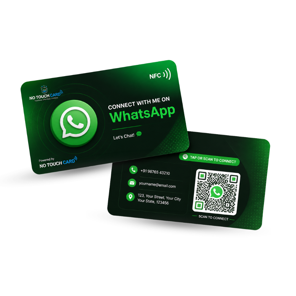 WhatsApp NFC Card – Smart Tap & QR Business Communication Card
